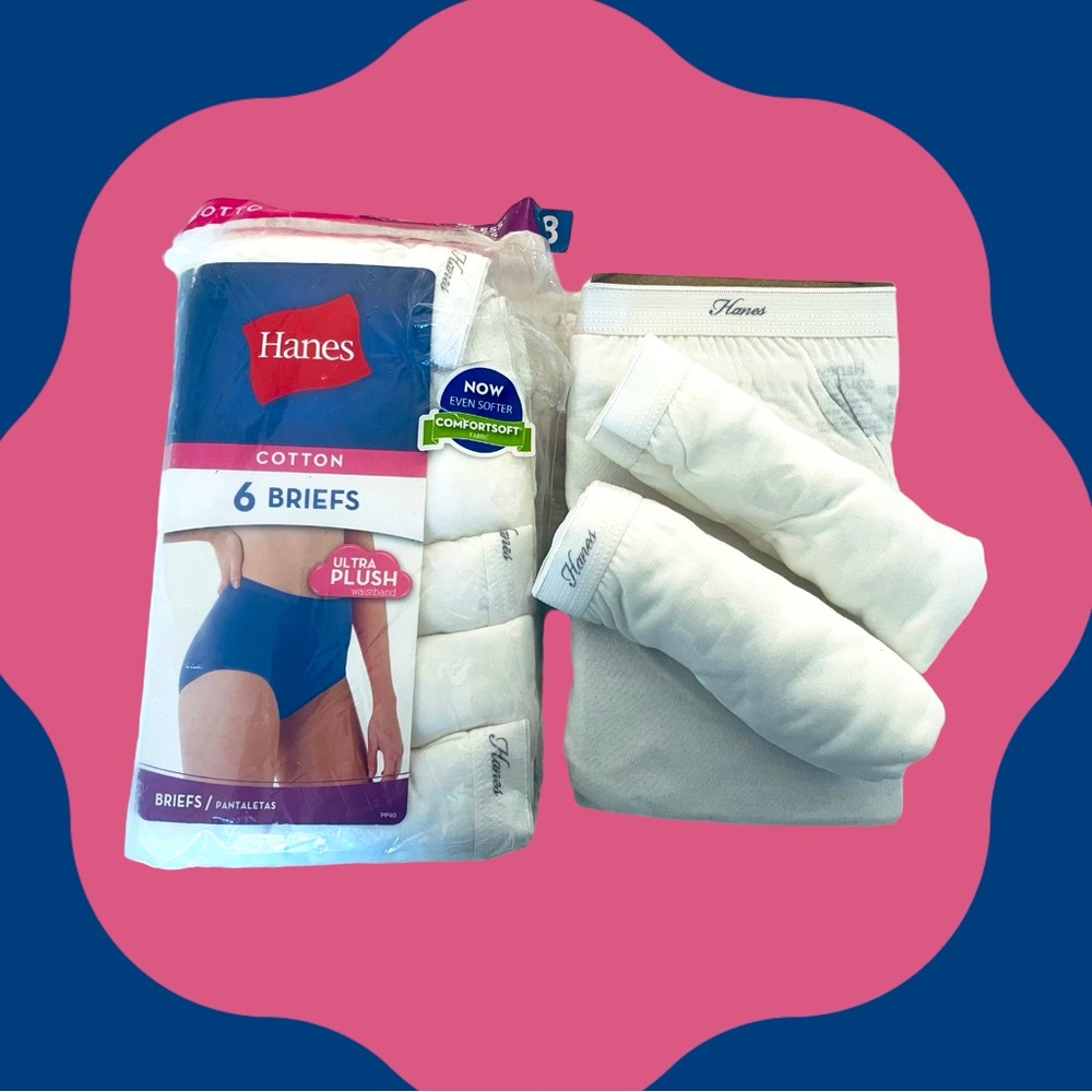 HANES 9 pc. LADIES 💯% COTTON PANTIES UNDERWEAR BRIEFS SOFT SZ 8